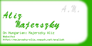 aliz majerszky business card